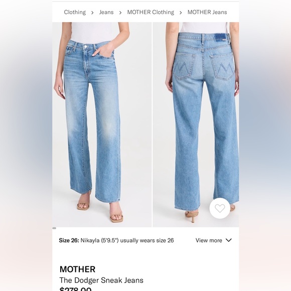 MOTHER the Dodger Sneak Jeans in Tomorrow Never knows